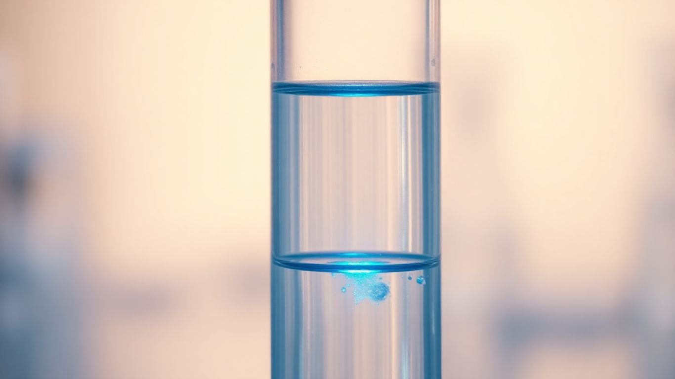 BPC-157 peptide vial with blue glow